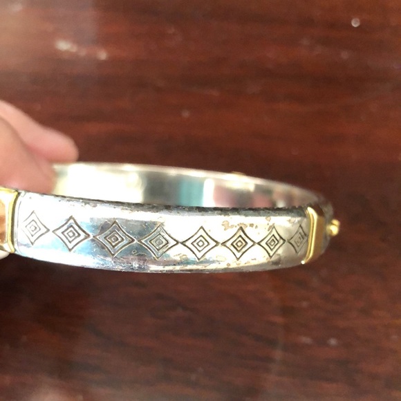 Brighton Two tone studded Bangle Bracelet - Picture 3 of 11